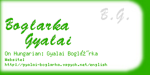 boglarka gyalai business card